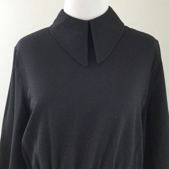 Ganni Black Peter Pan Collar Dress 38 - Picture 3 of 12
